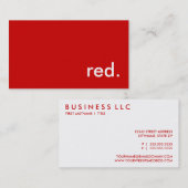 赤い 名刺 (正面/裏面)