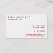 赤い 名刺 (裏面)