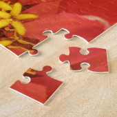 赤い《植物》百日草マクロパズル ジグソーパズル (側面)