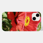 赤い《植物》百日草iphone 4 ケース Case-Mate iPhoneケース (裏面 (横))
