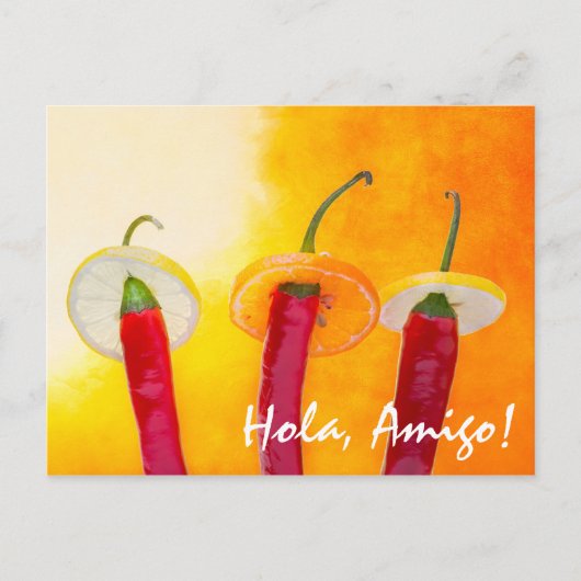 赤い、熱い、チリ ポストカード (正面)