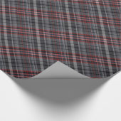 赤い、白黒格子縞 ラッピングペーパー (角)