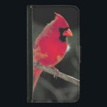 赤い（鳥）ショウジョウコウカンチョウが木の枝に止まる GALAXY S5 ウォレットケース<br><div class="desc">鮮明で明確な美しい自然写真。真っ赤な北の（鳥）ショウジョウコウカンチョウが木の枝にとまった。風下の羽毛の房が風に吹優しく見える。ふわふわで可愛い！</div>