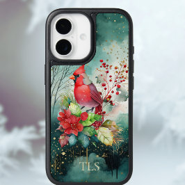 赤い（鳥）ショウジョウコウカンチョウと森の果実 – モノグラム