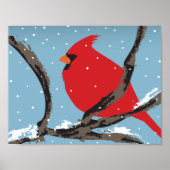 赤い（鳥）ショウジョウコウカンチョウのポスター ポスター (正面)