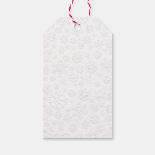 赤い（鳥）ショウジョウコウカンチョウの冬の自然写真ありがとう ギフトタグ (裏面)