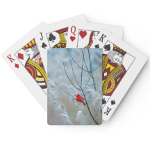 赤い（鳥）ショウジョウコウカンチョウの冬の自然写真クリスマス