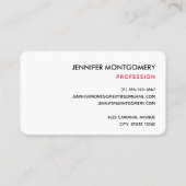 赤い（鳥）ショウジョウコウカンチョウの冬の自然写真クリスマス 名刺 (裏面)