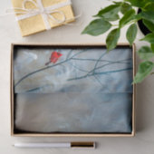 赤い（鳥）ショウジョウコウカンチョウの冬の自然写真クリスマス 薄葉紙 (ギフト)