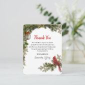 赤い(鳥)ショウジョウコウカンチョウの忌引きありがとう サンキューカード (スタンド正面)