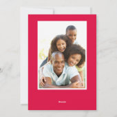 赤い(鳥)ショウジョウコウカンチョウの水の色の写真メリークリスマス シーズンカード (裏面)