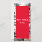 赤い（鳥）ショウジョウコウカンチョウの鳥が樺の木の木のカードに止まった (裏面)