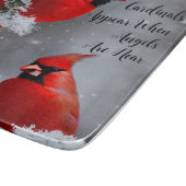 赤い(鳥)ショウジョウコウカンチョウの鳥の天使が板の近くにいる カッティングボード (角)