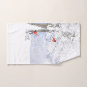 赤い（鳥）ショウジョウコウカンチョウの鳥の美しい雪の木 ハンドタオル (ハンドタオル)