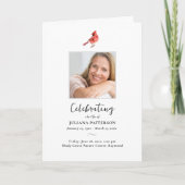 赤い（鳥）ショウジョウコウカンチョウの鳥葬儀写真順番 プログラム (正面)