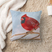 赤い（鳥）ショウジョウコウカンチョウ クッション (ブランケット)
