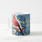 "赤い（鳥）ショウジョウコウカンチョウ" コーヒーマグカップ (正面左)