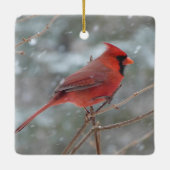 赤い（鳥）ショウジョウコウカンチョウ セラミックオーナメント (裏面)