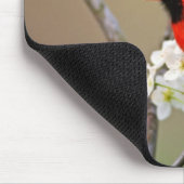 赤い（鳥）ショウジョウコウカンチョウ マウスパッド (コーナー)