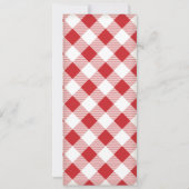 赤い BBQ グリル パーティー 招待状 (裏面)