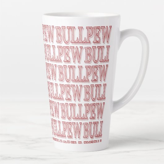 赤い"BULLPEW"ラテマグ カフェラテマグ (右)