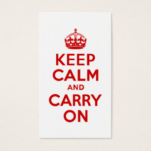 赤い「Keep Calm and Carry On」