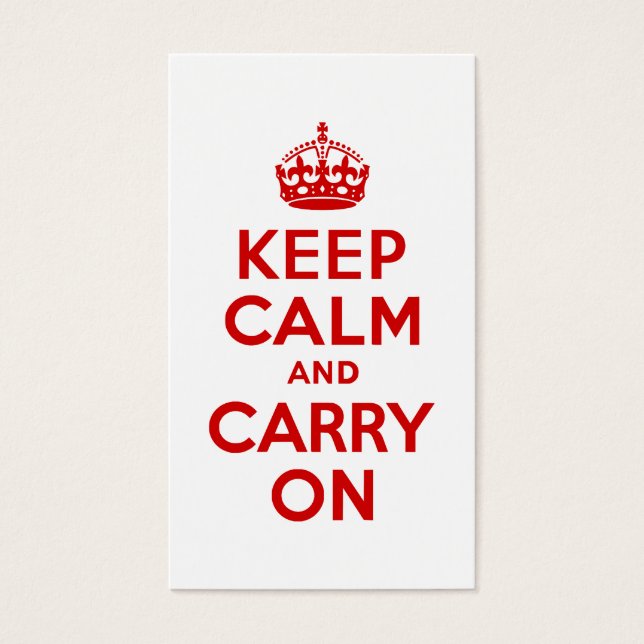 赤い「Keep Calm and Carry On」 (正面)
