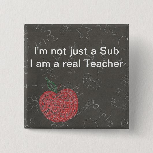 赤いAppleちょうど補助的なボタン 缶バッジ (正面)