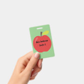 赤いAppleの先生のカスタムの教室 バッジ (手持ち)