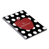 赤いApple及び水玉模様の先生 ノートブック (右側)