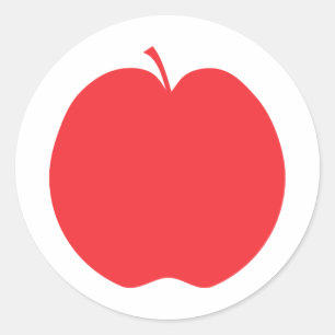 赤いApple ラウンドシール