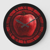 赤いApple ラージ壁時計 (正面)