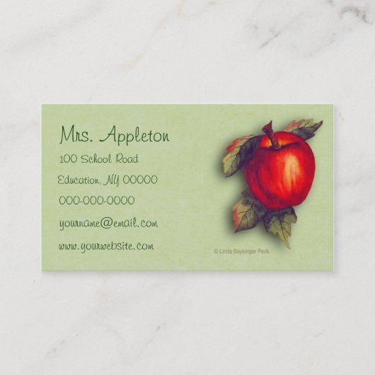 赤いApple 名刺 (正面)