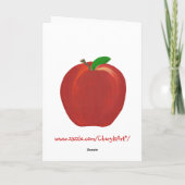 赤いApple A +先生、グリーティングカード、内空白の部 カード (裏面)