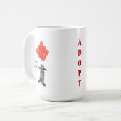 赤いBalloonnsは私を陶磁器のコーヒー・マグ救助します コーヒーマグカップ (正面左)