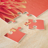 赤いBarbertonのガーベラのデイジーの花 ジグソーパズル (側面)