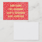 赤いBLOBS on Light Red Business Card 名刺 (正面/裏面)