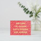赤いBLOBS on Light Red Business Card 名刺 (スタンド正面)