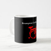 赤いBromptonのBromptonのコーヒー・マグの時間 コーヒーマグカップ (正面左)
