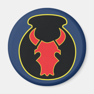 赤いBullのCSIB一見の紋章、w/Armyの青の磁石 マグネット