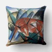 赤いBull (紙のグワッシュ) クッション (裏面)