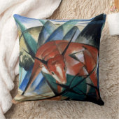 赤いBull (紙のグワッシュ) クッション (ブランケット)