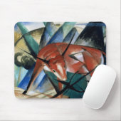 赤いBull (紙のグワッシュ) マウスパッド (マウス)