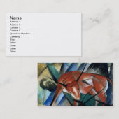 赤いBull (紙のグワッシュ) 名刺 (正面/裏面)