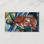 赤いBull (紙のグワッシュ) 名刺 (裏面)