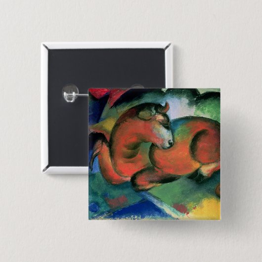 赤いBull 1912年 缶バッジ (正面&裏面)