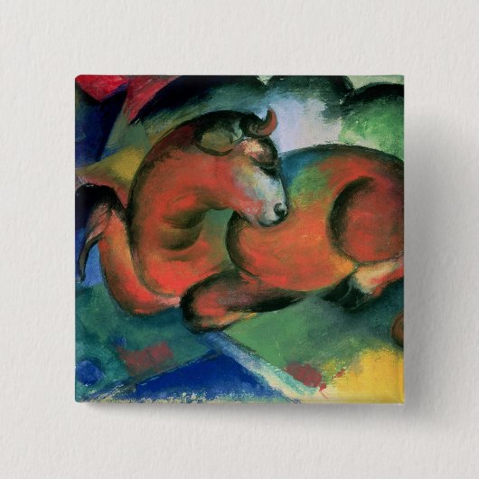 赤いBull 1912年 缶バッジ (正面)