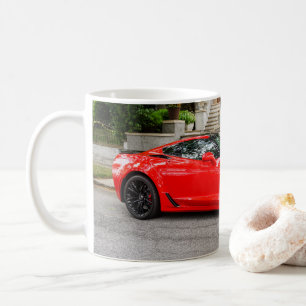 赤いC7シボレー・コルベット コーヒーマグカップ