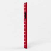 赤いCase-Mate iPhoneケースの白い星模様 Case-Mate iPhoneケース (裏面/右)