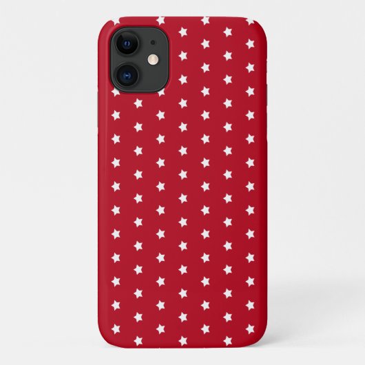 赤いCase-Mate iPhoneケースの白い星模様 Case-Mate iPhoneケース (裏面)